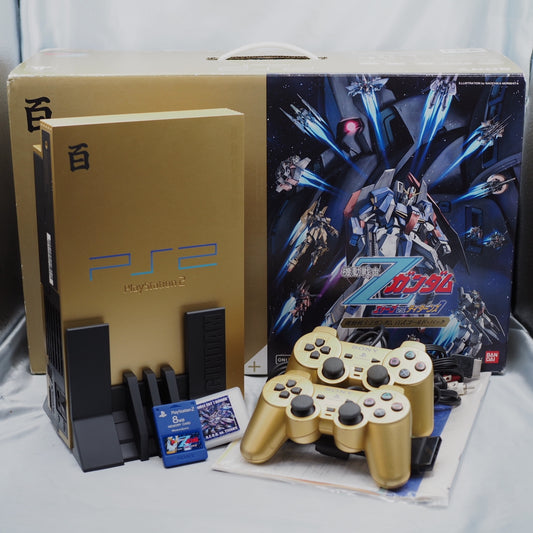 PS2 Z Gundam Hyakushiki Gold Console system SCPH-55000 Boxed [NTSC-J]