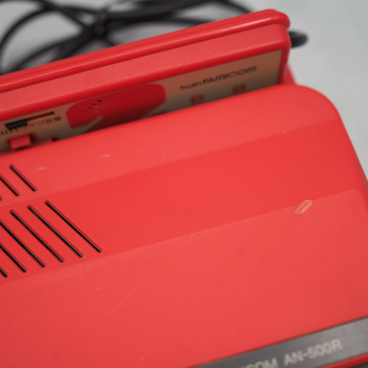 Twin Famicom Console AN-500R [New Rubber Belt replaced] + Magnetic head protection sheet SET