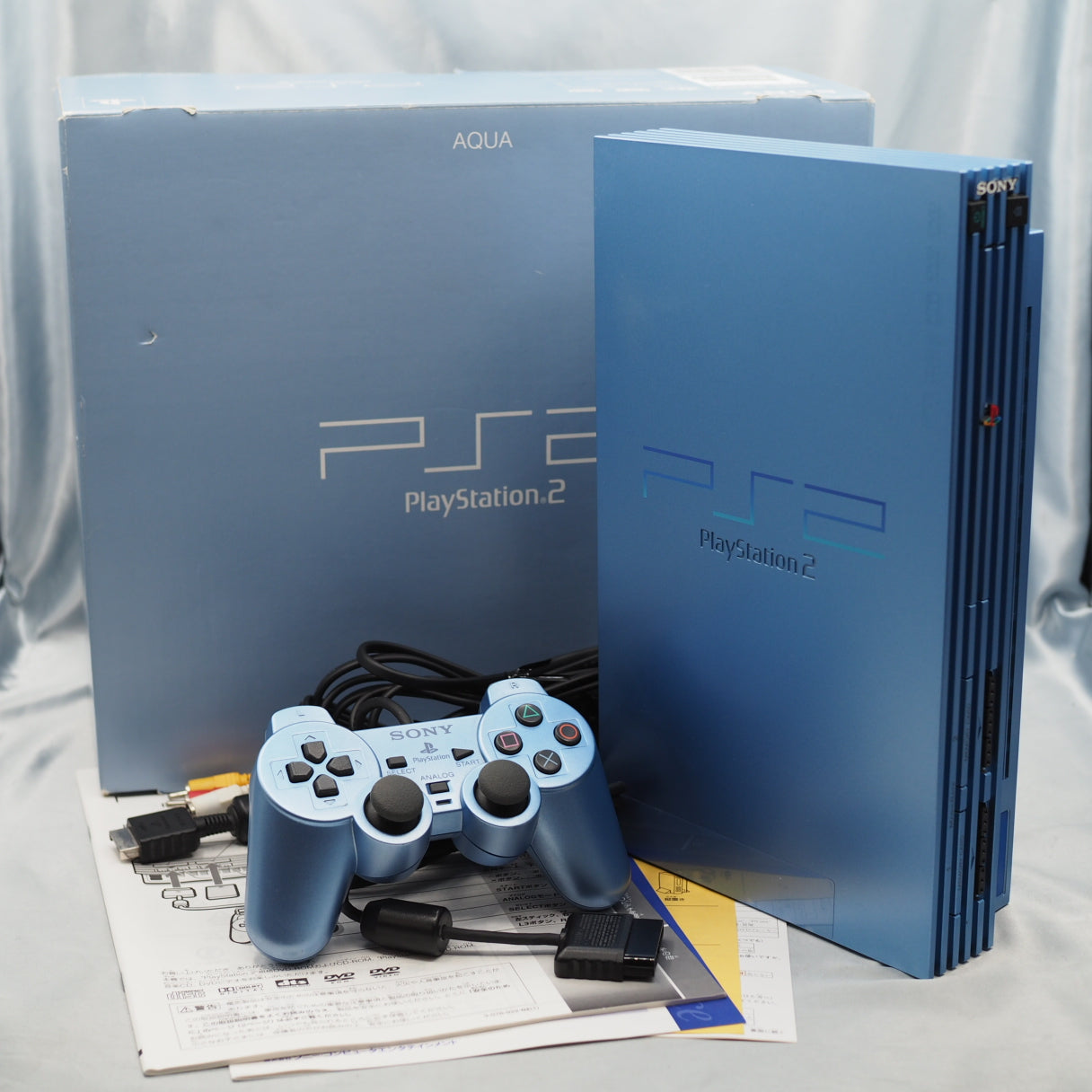 PS2 Console system SCPH-39000 AQ Boxed [AQUA] [NTSC-J]