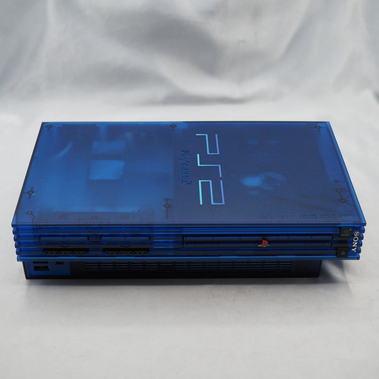 PS2 Console system SCPH-37000 Boxed W/SLY COOPER Trial version [OCEAN BLUE] [NTSC-J]