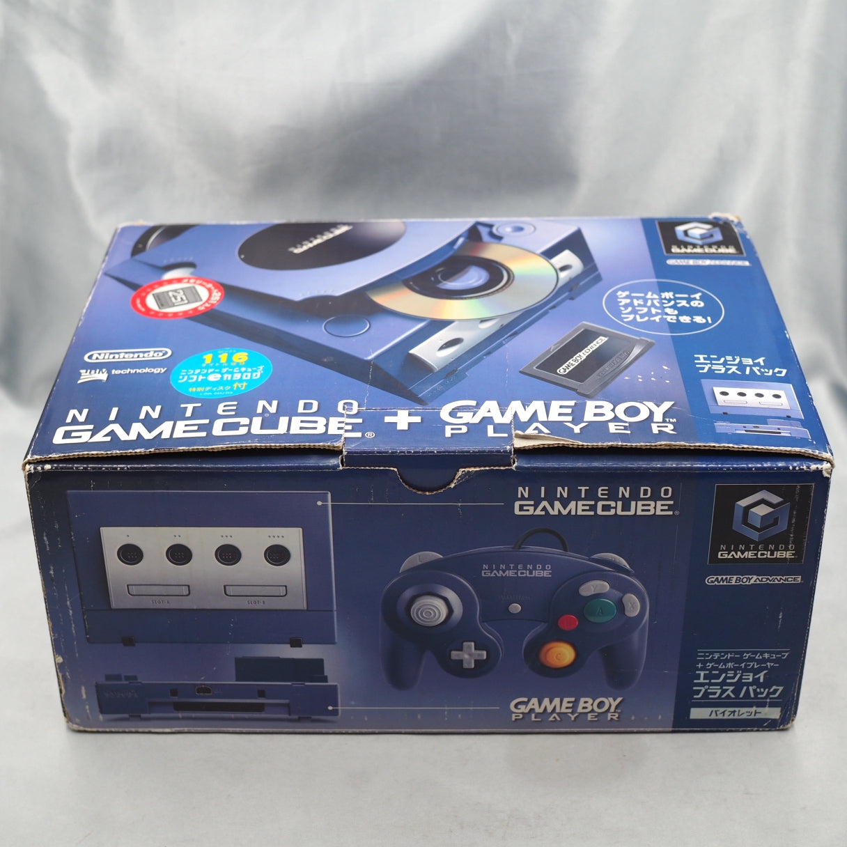 Nintendo GameCube Console System Blue + Game Boy Player Enjoy Plus Pack Boxed [NTSC-J] [NTSC-U/C]