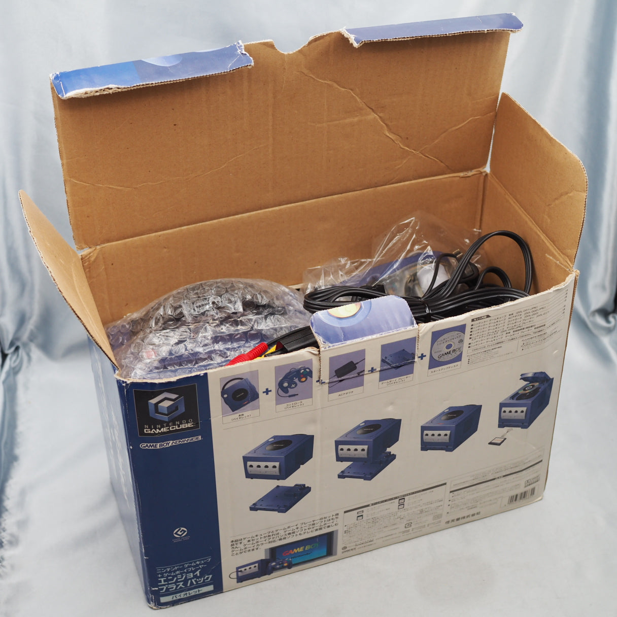 Nintendo GameCube Console System Blue + Game Boy Player Enjoy Plus Pack Boxed [NTSC-J] [NTSC-U/C]