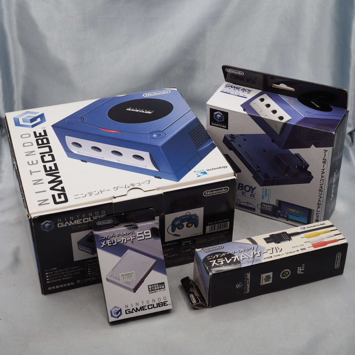 Nintendo GameCube Console System Violet Boxed + Game Boy Player W/Memory Card [NTSC-J] [NTSC-U/C] [Modified]