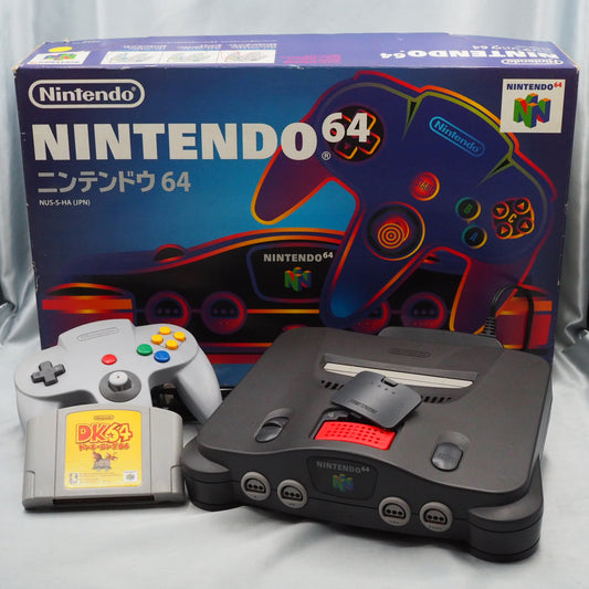 Nintendo 64 Console System Black NUS-001 Boxed + Donkey Kong 64 [NTSC-J] [NTSC-U/C] [Modified]