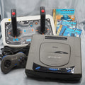 Used SEGA SATURN Console system + Twin Stick Controller + 3 Games SET - Tested & Working