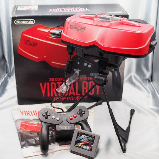 VIRTUAL BOY Nintendo 3D Display Game System Boxed + VERTICAL FORCE SET