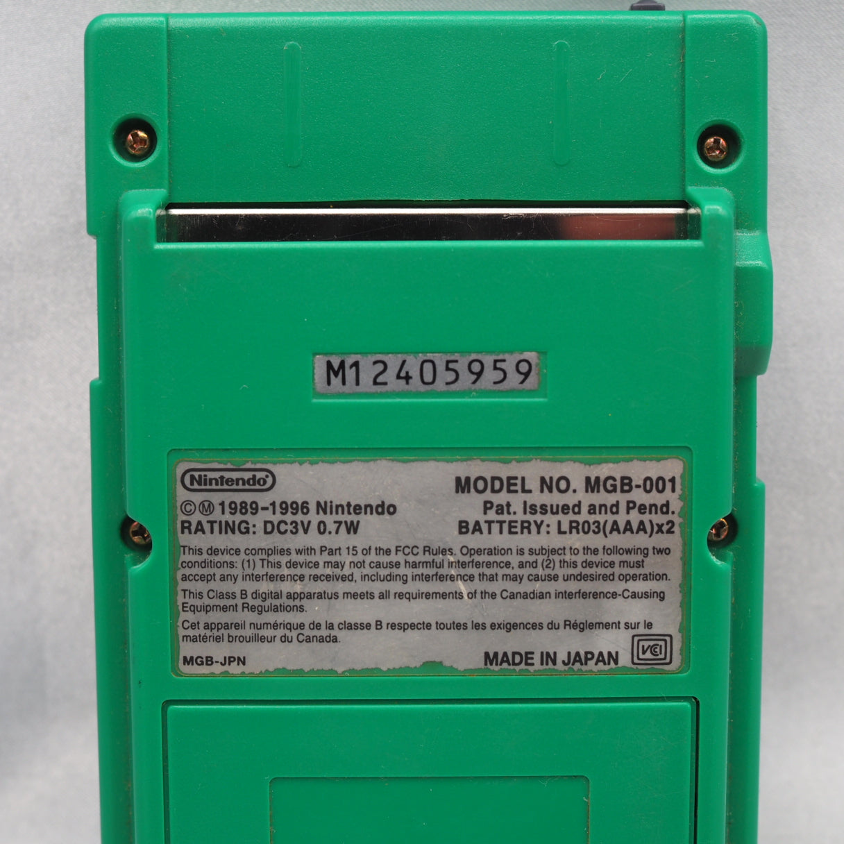 [JUNK] Nintendo GAMEBOY Pocket Console MGB-001 Boxed [Green]