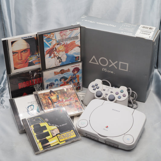 PS one Console system SCPH-100 Boxed + 7 Games SET [NTSC-J]