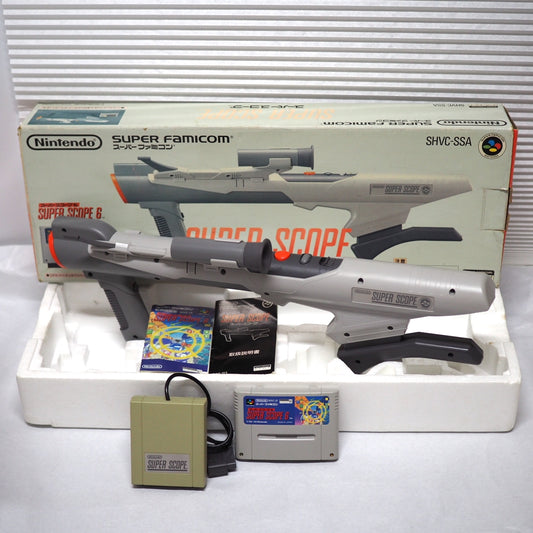 Super famicom SUPER SCOPE Controller W/SUPER SCOPE 6 Boxed