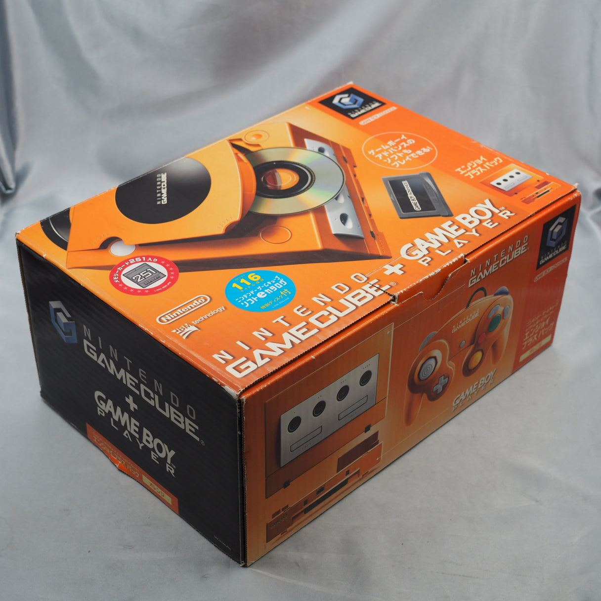 Nintendo GameCube Console System Orange + Game Boy Player Enjoy Plus Pack [NTSC-J] [NTSC-U/C] [Modified]