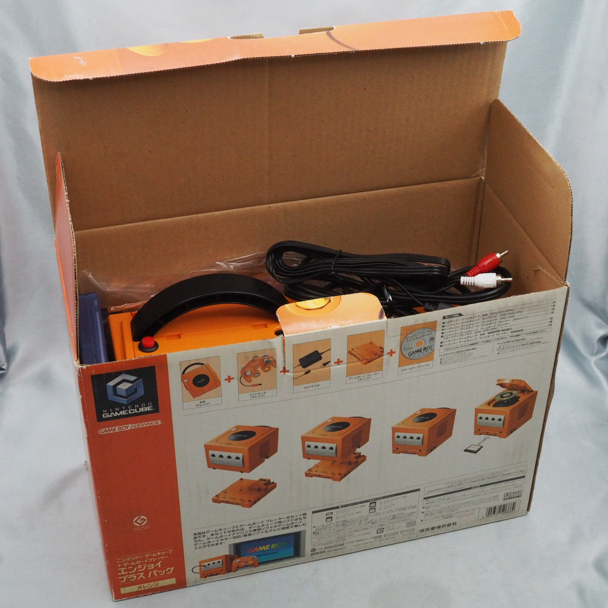 Nintendo GameCube Console System Orange + Game Boy Player Enjoy Plus Pack [NTSC-J] [NTSC-U/C] [Modified]