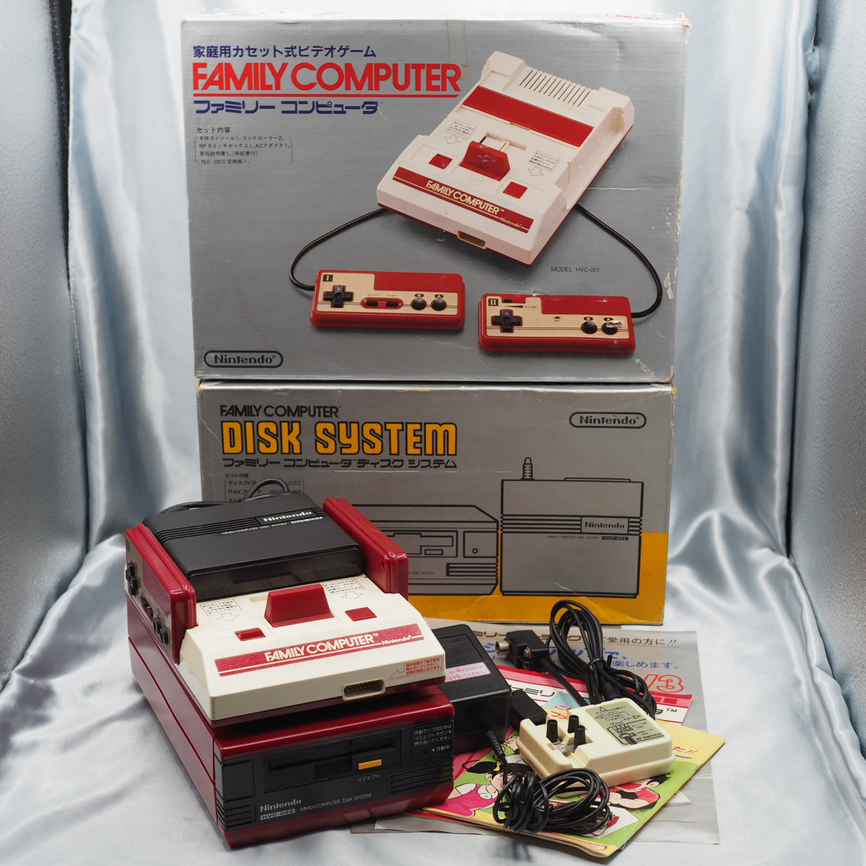 Famicom & Disk System Console SET [New Rubber Belt Replaced]