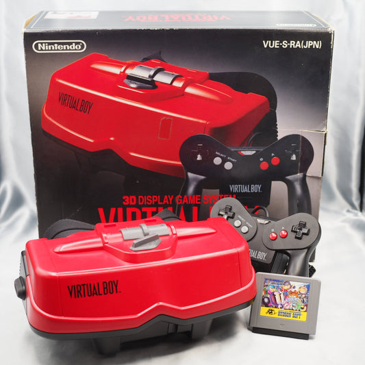 VIRTUAL BOY Nintendo 3D Display Game System Boxed + TOBIDASE PANIBON Bomberman SET