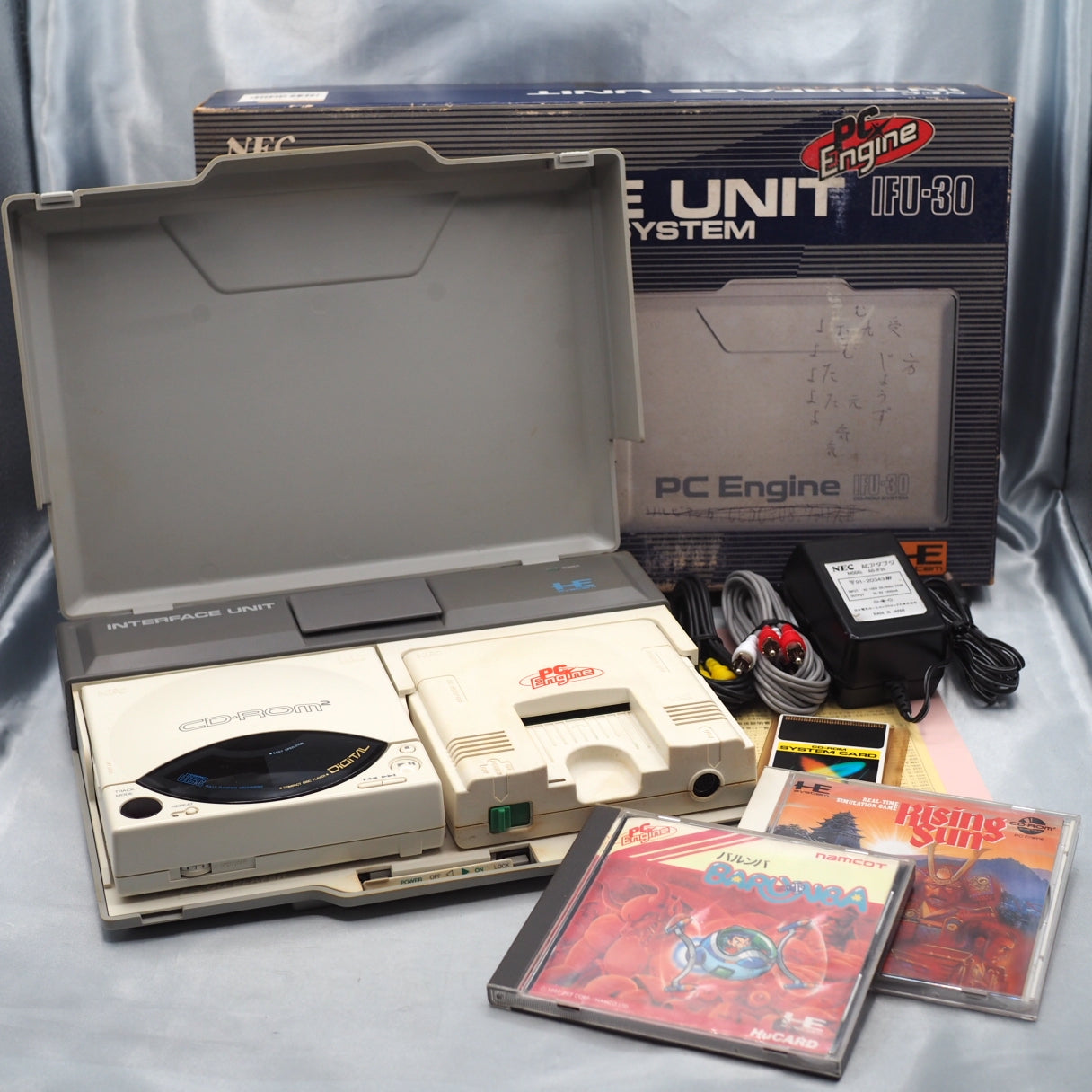 PC Engine INTERFACE UNIT IFU-30 CD-ROM2 & 2 Games SET