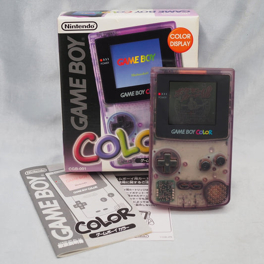 Nintendo GAME BOY COLOR Clear Purple CGB-001 Handheld System Boxed