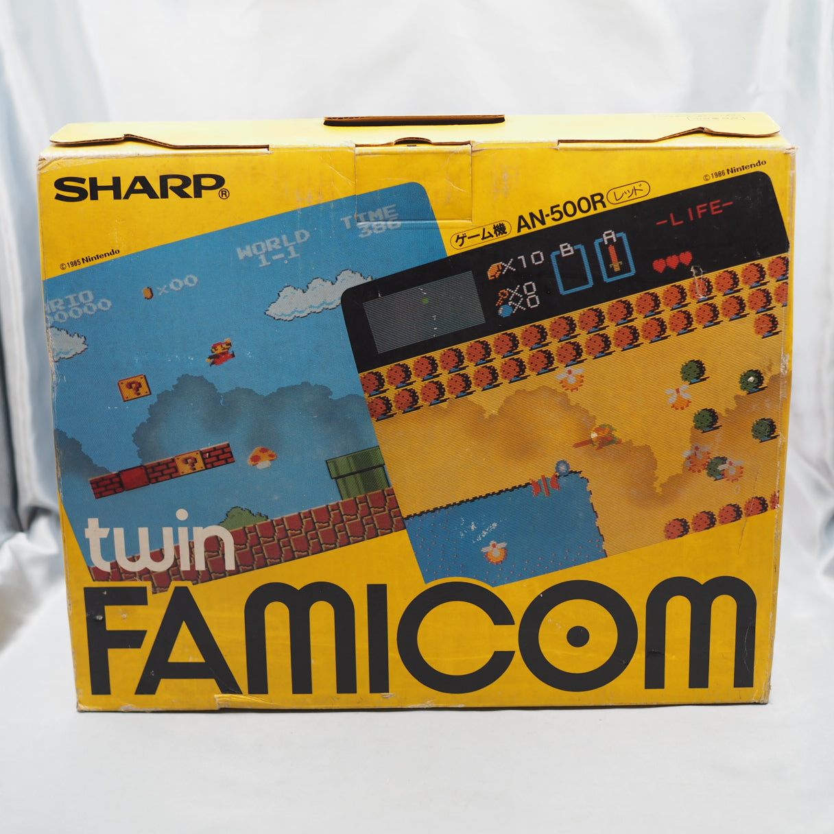 Twin Famicom AN-500R [New Rubber Belt replaced] Boxed