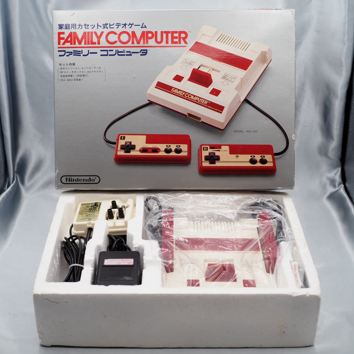 Famicom & Disk System Console W/5 Games SET [New Rubber Belt Replaced]