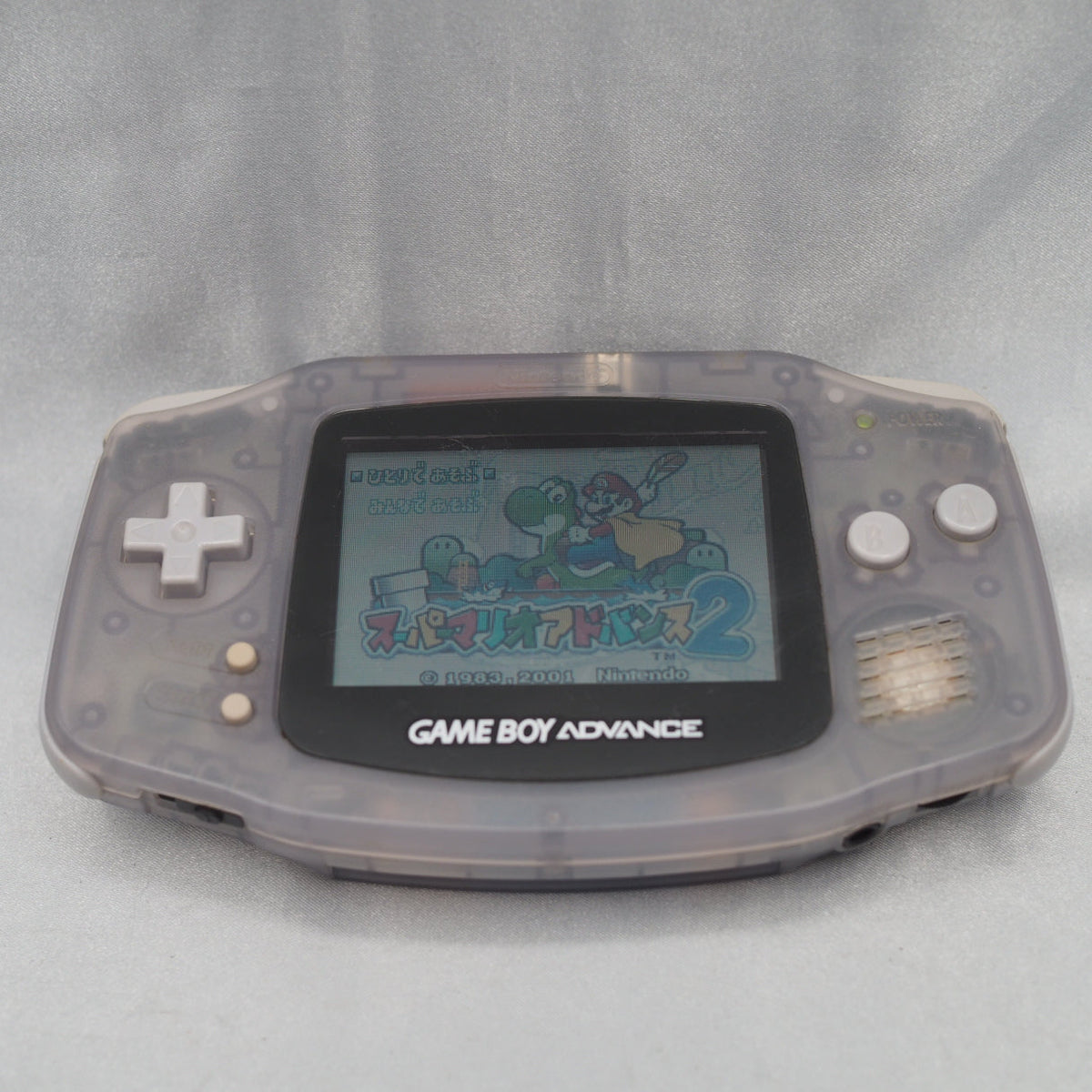 Nintendo Game Boy Advance Console Milky Blue Boxed AGB-001 Tested Working Japan