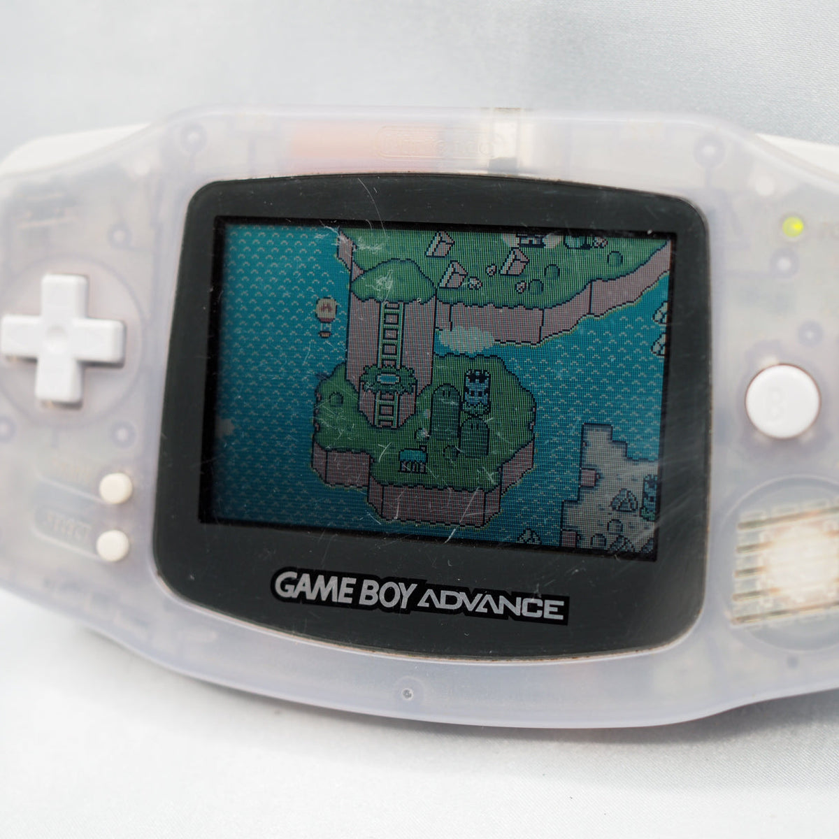 Nintendo Game Boy Advance Console Milky Blue Boxed AGB-001 Tested Working Japan