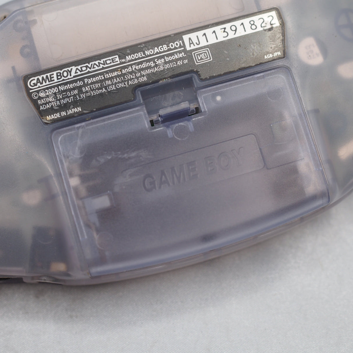 Nintendo Game Boy Advance Console Milky Blue Boxed AGB-001 Tested Working Japan