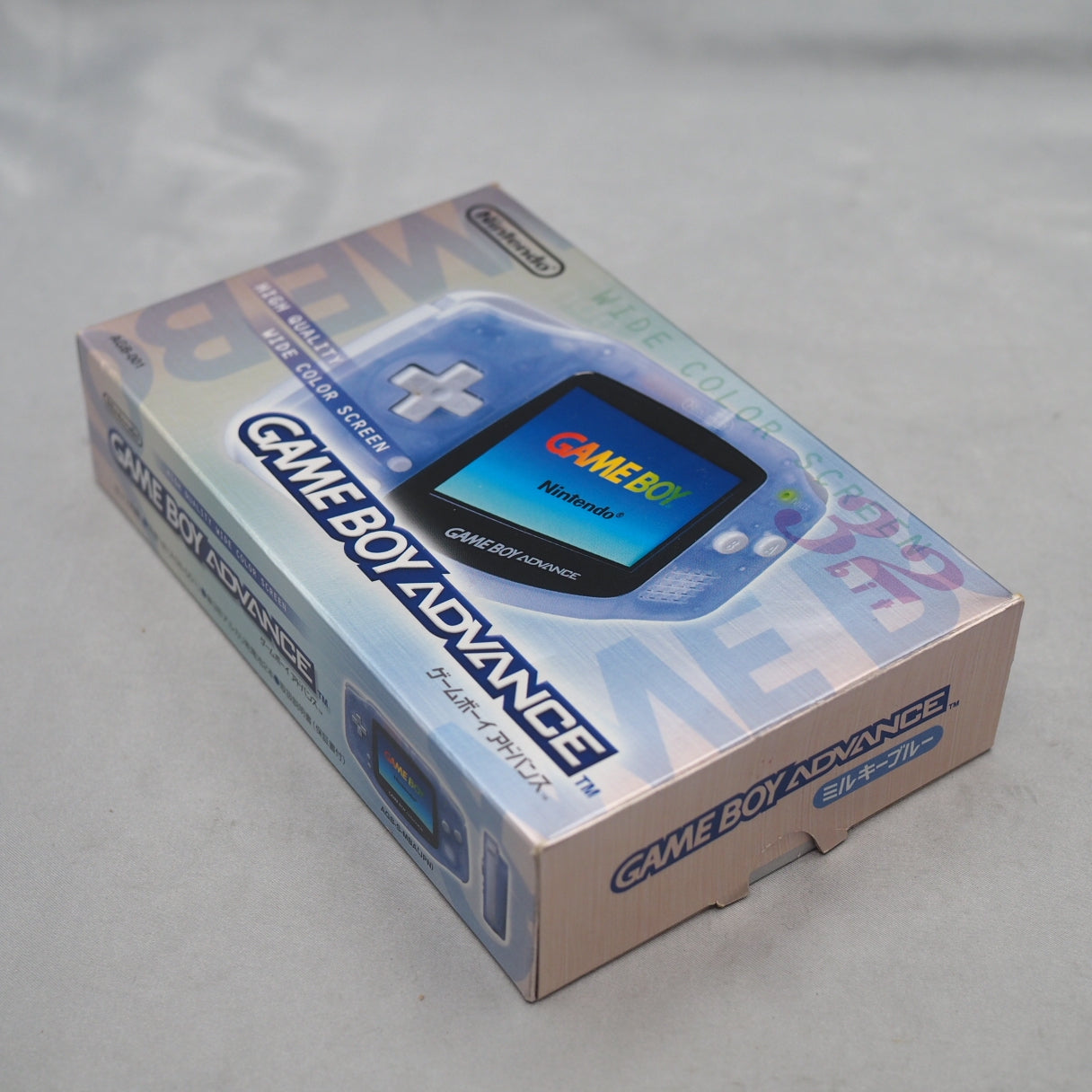 Nintendo Game Boy Advance Boxed [Milky Blue] + Super Mario Advance 2