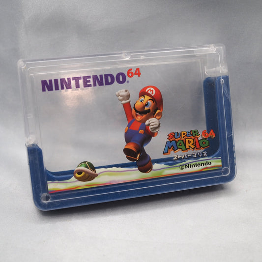 Cartridge Case For Nintendo 64 Super Mario 64 Blue