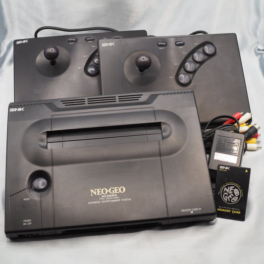 NEO GEO AES Console System + 2 Controllers + Memory Card [UNIBIOS]
