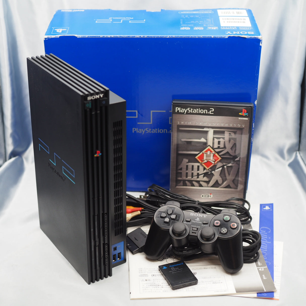 PS2 Console system + Game + Memory card SET [Serial number match]