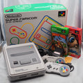 Used Nintendo Super Famicom Console system Boxed + 2 Games SET - Tested & Working