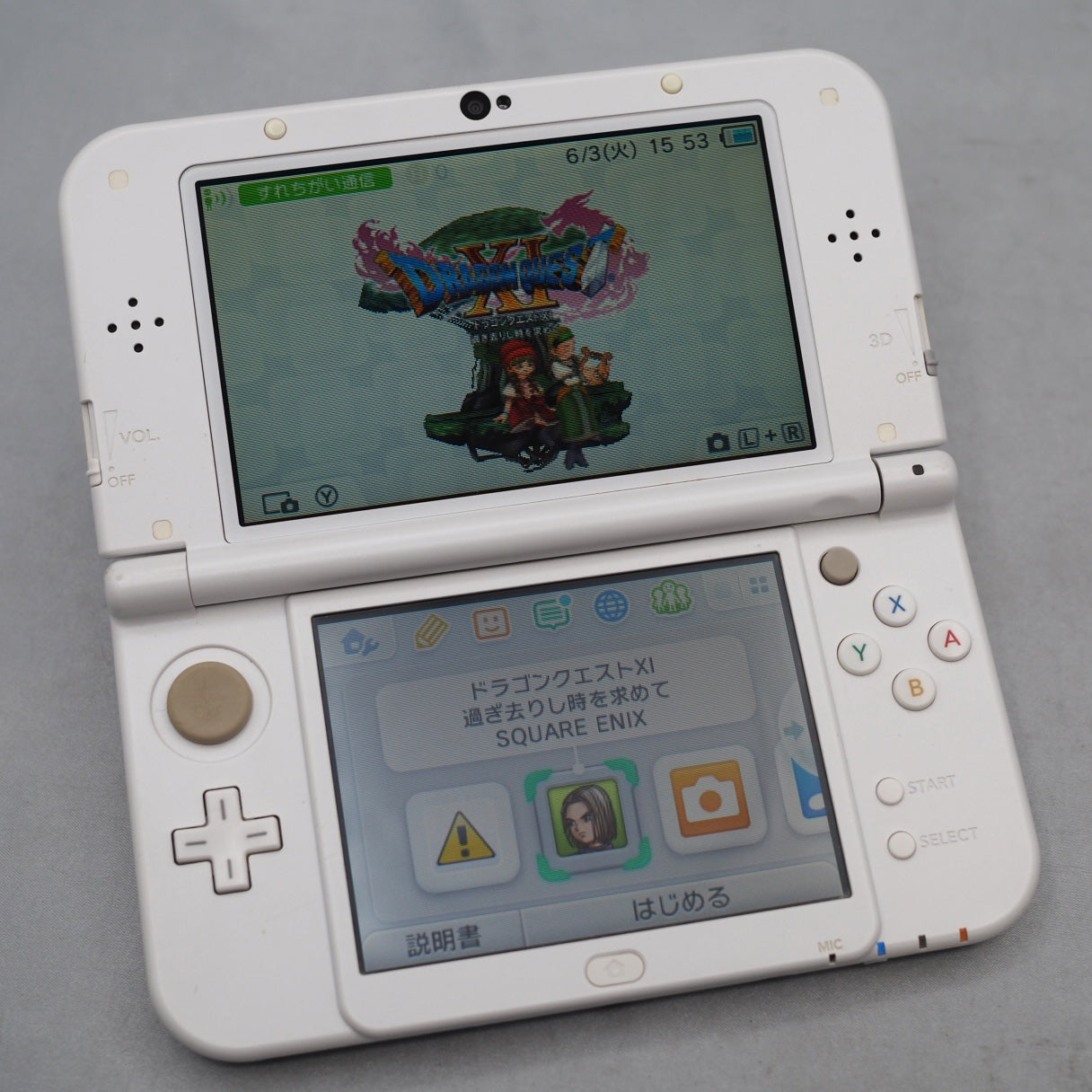 Used Nintendo new 3DS LL XL Handheld Console RED-001 Pearl white - Tested & Working