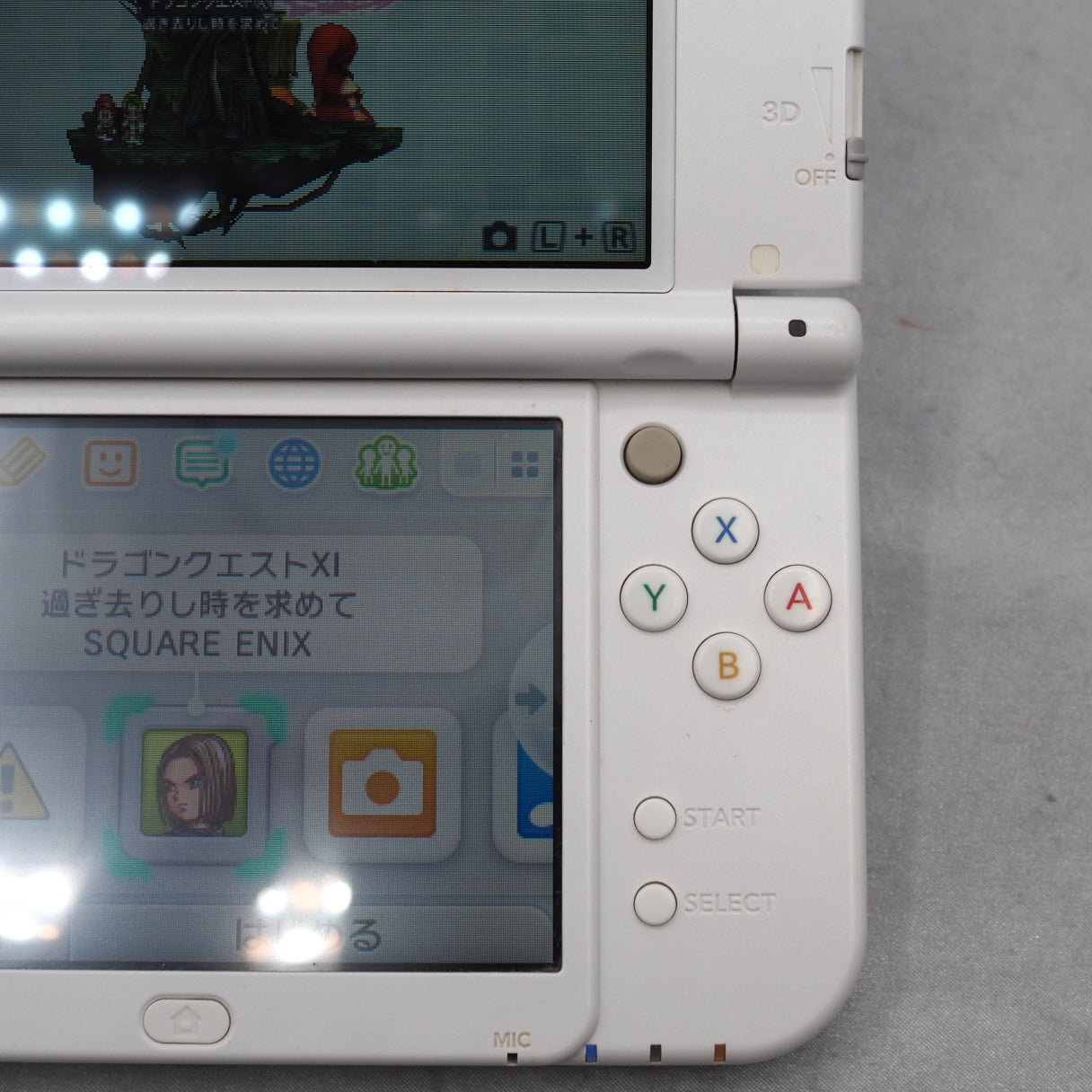 Used Nintendo new 3DS LL XL Handheld Console RED-001 Pearl white - Tested & Working
