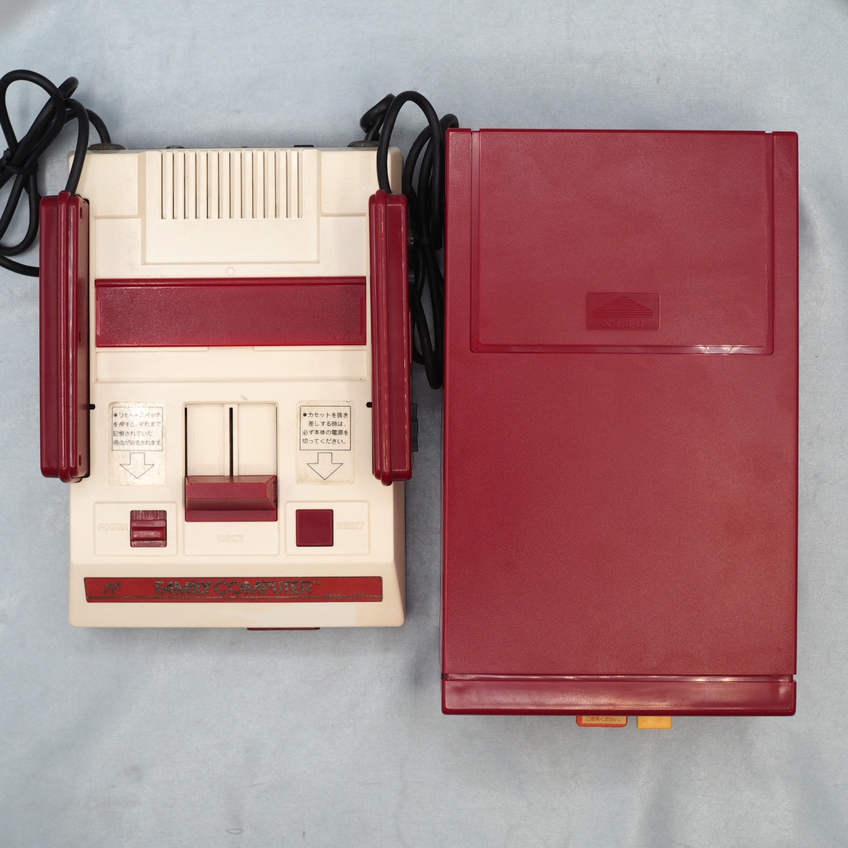 Nintendo Famicom & Disk System Console SET Boxed [New Rubber Belt Replaced]