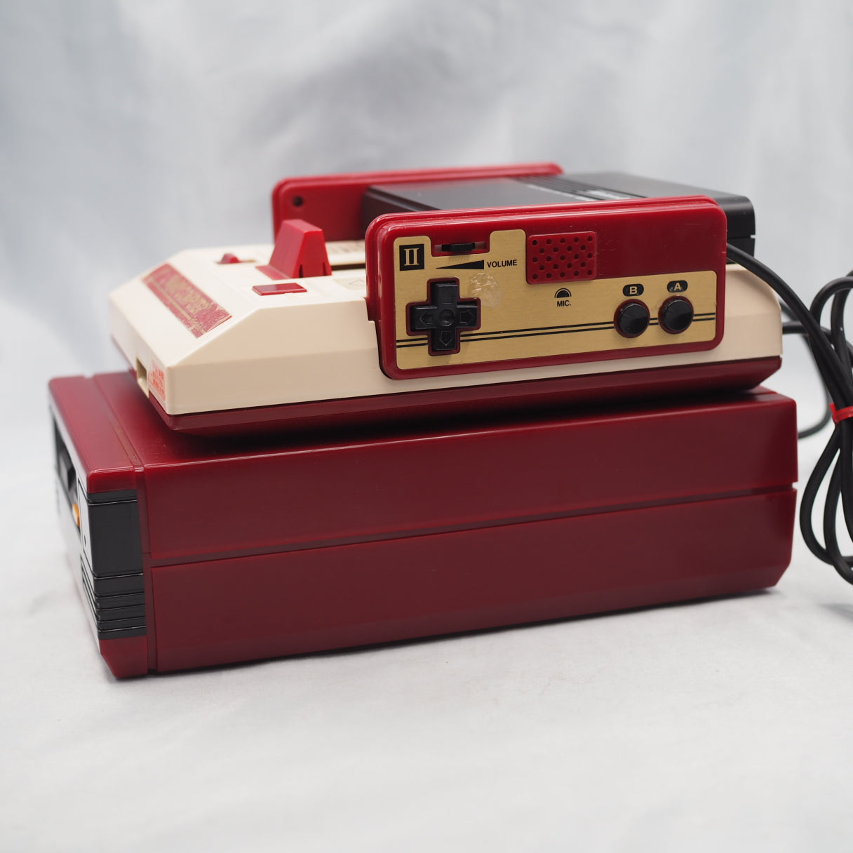 Nintendo Famicom & Disk System Console SET Boxed [New Rubber Belt Replaced]