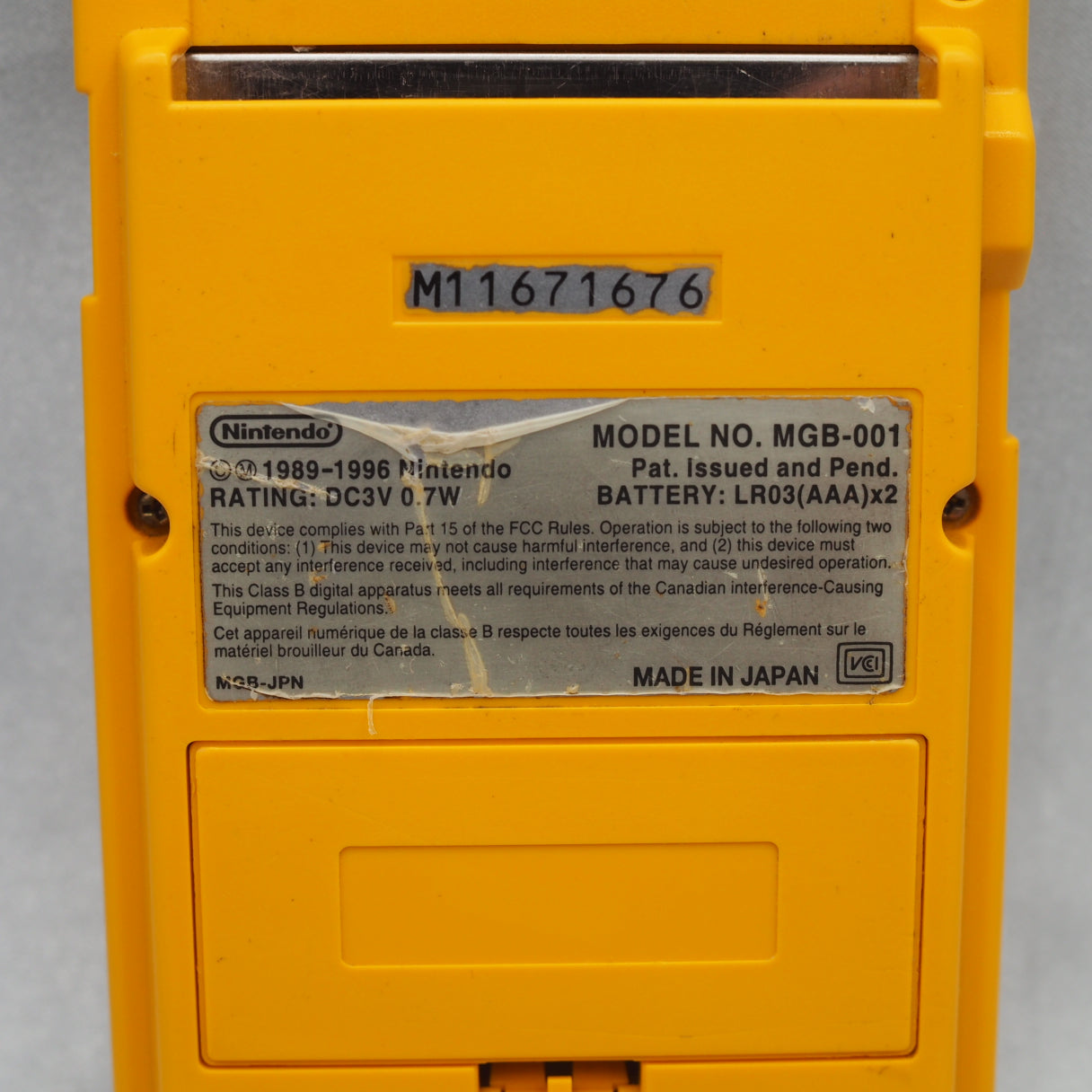 Nintendo GAMEBOY Pocket Console MGB-001 [Yellow]