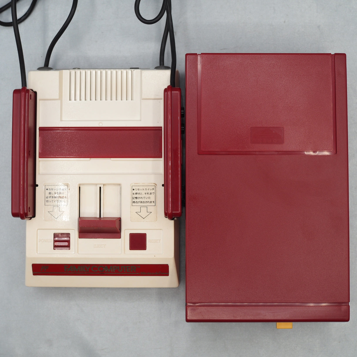 Nintendo Famicom & Disk System Console SET Boxed [New Rubber Belt Replaced]