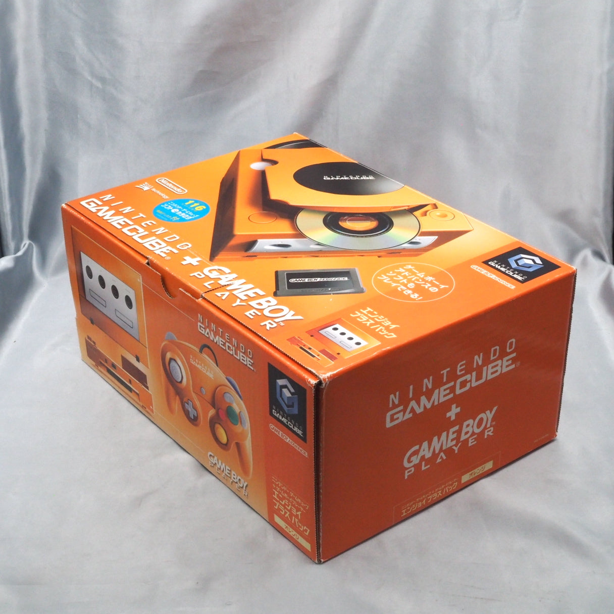 Nintendo GameCube Console System Orange + Game Boy Player Enjoy Plus Pack  [NTSC-J] [NTSC-U/C] [Modified]