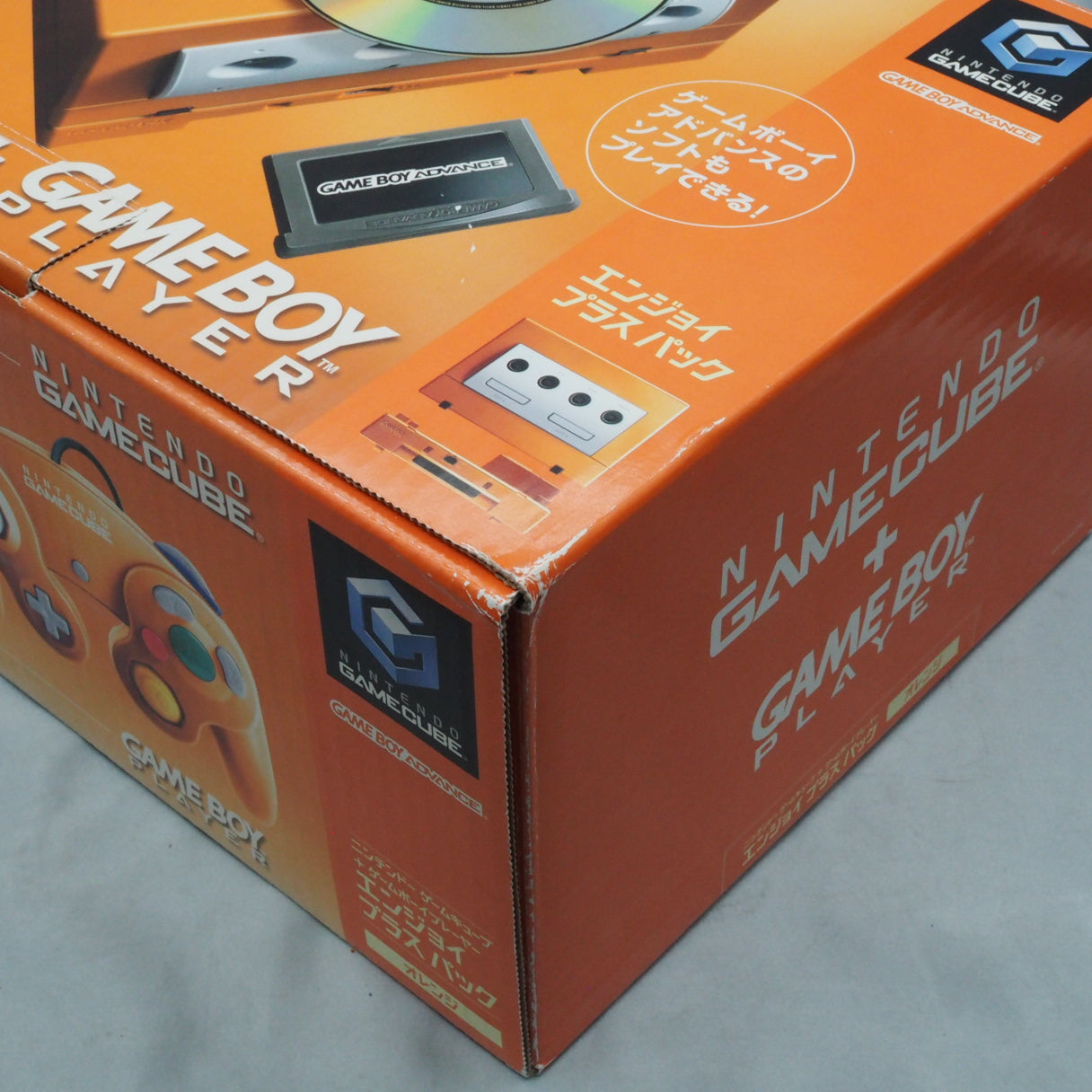 Nintendo GameCube Console System Orange + Game Boy Player Enjoy Plus Pack  [NTSC-J] [NTSC-U/C] [Modified]