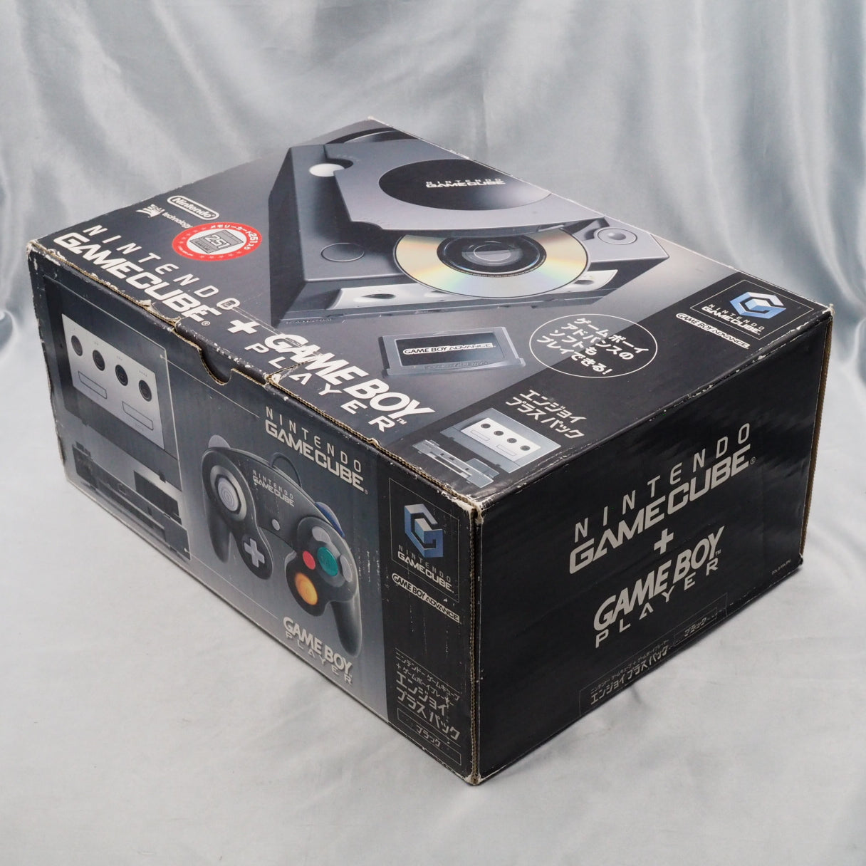 Nintendo GameCube Console System Black + Game Boy Player Enjoy Plus Pack Boxed