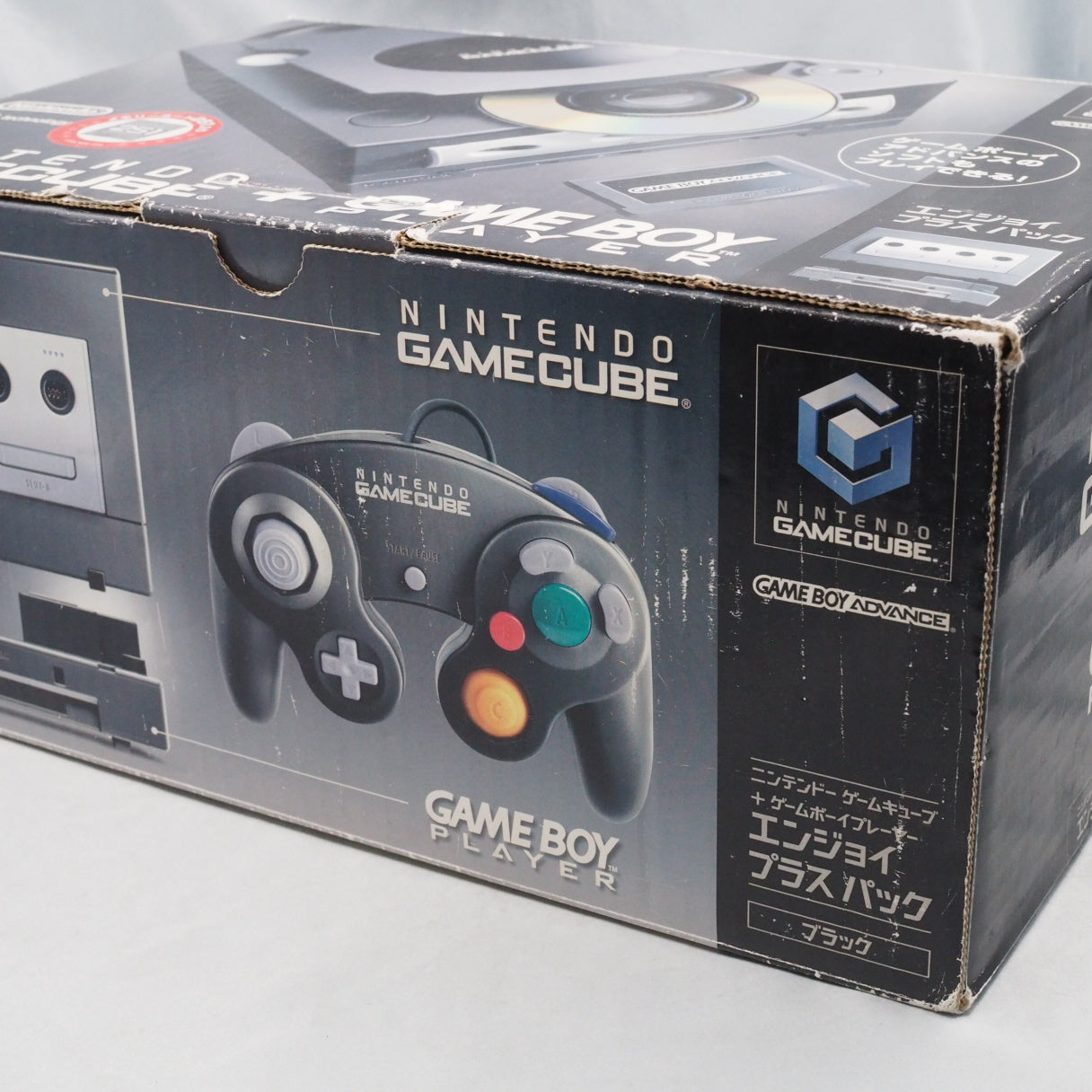 Nintendo GameCube Console System Black + Game Boy Player Enjoy Plus Pack Boxed