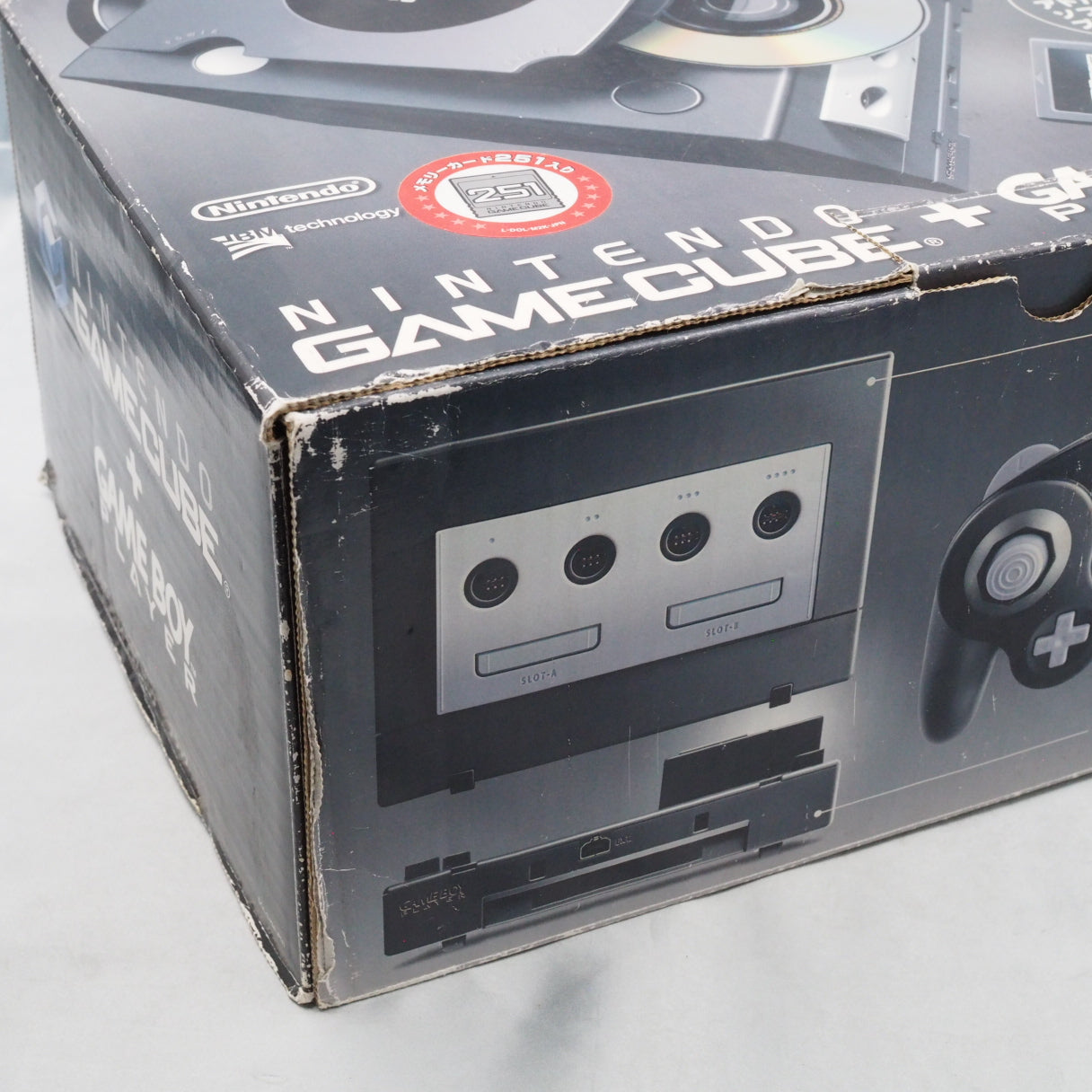 Nintendo GameCube Console System Black + Game Boy Player Enjoy Plus Pack Boxed