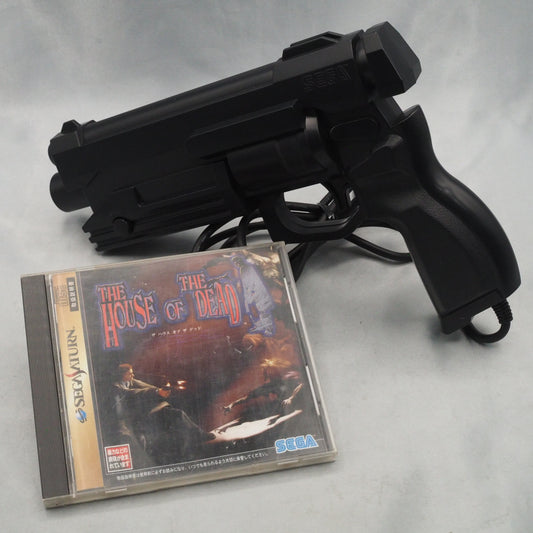 Sega Saturn GUN CONTROLLER HSS-0122 The House of The Dead SET [Black]