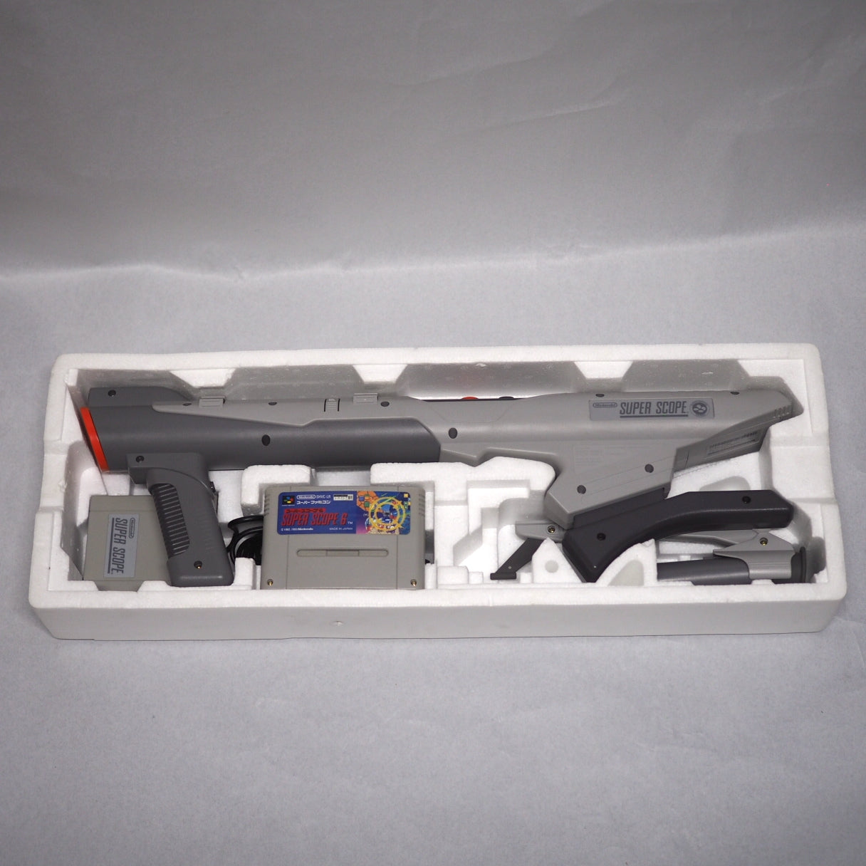 Super famicom SUPER SCOPE Controller + SUPER SCOPE 6 Boxed