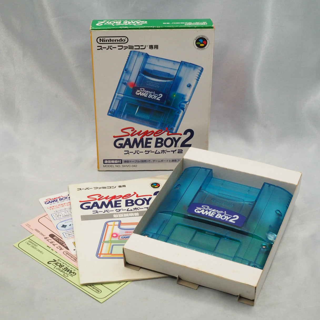 Super GAME BOY 2 Clear Blue Boxed for Nintendo Super Famicom