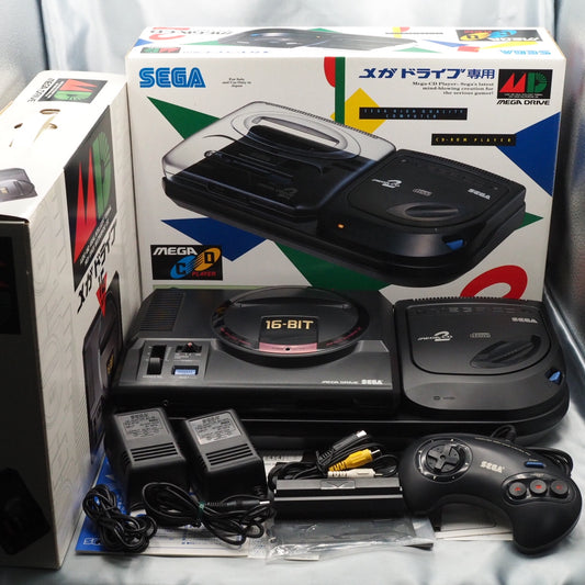 Mega Drive + Mega CD 2 Console system HAA-2912 SET Boxed