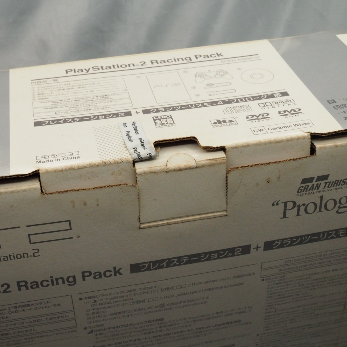 PS2 RACING Console system SCPH-55000GT Boxed [white] [NTSC-J] + 4 Racing Games SET