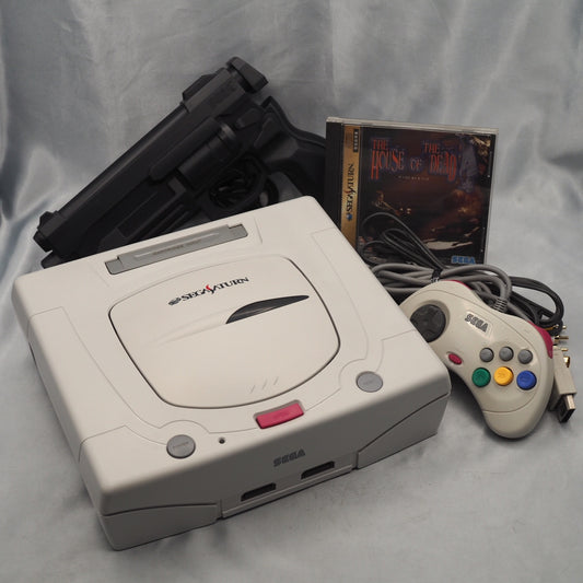 SEGA SATURN Console system [1 controller] + VIRTUA GUN + THE HOUSE OF THE DEAD