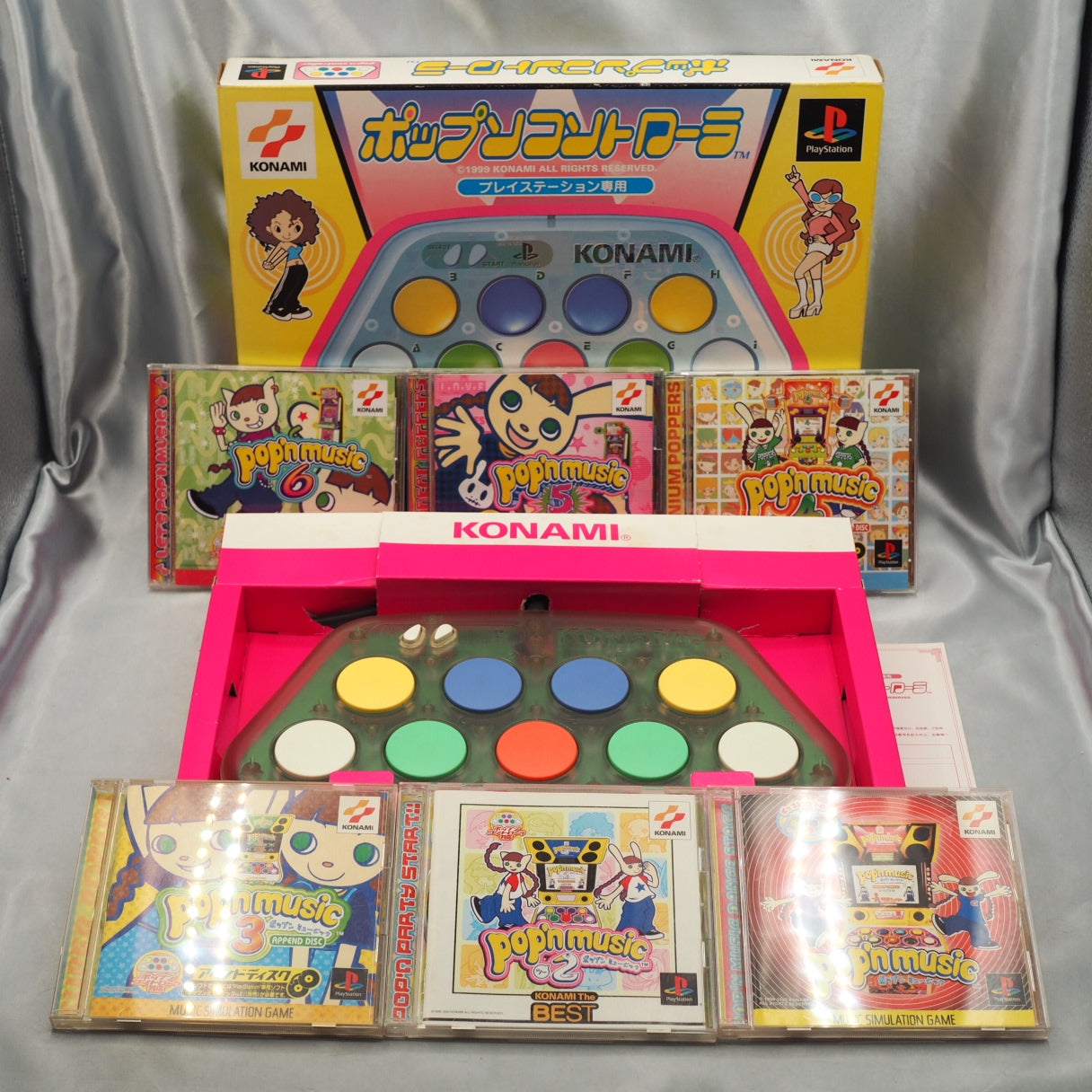 POP'N MUSIC Controller KONAMI Boxed + pop'n music series SET