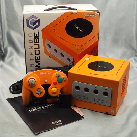 Nintendo GameCube Console System Orange Boxed DOL-001 + Memory Card [NTSC-J] [NTSC-U/C] [Modified]