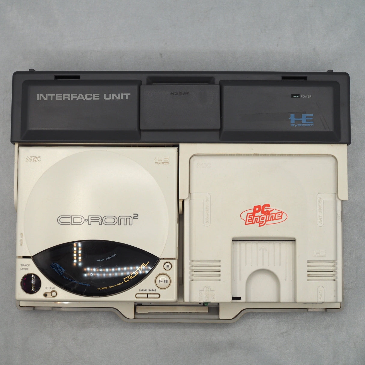 PC Engine INTERFACE UNIT IFU-30 CD-ROM2 PC Engine + SUPER SYSTEM CARD