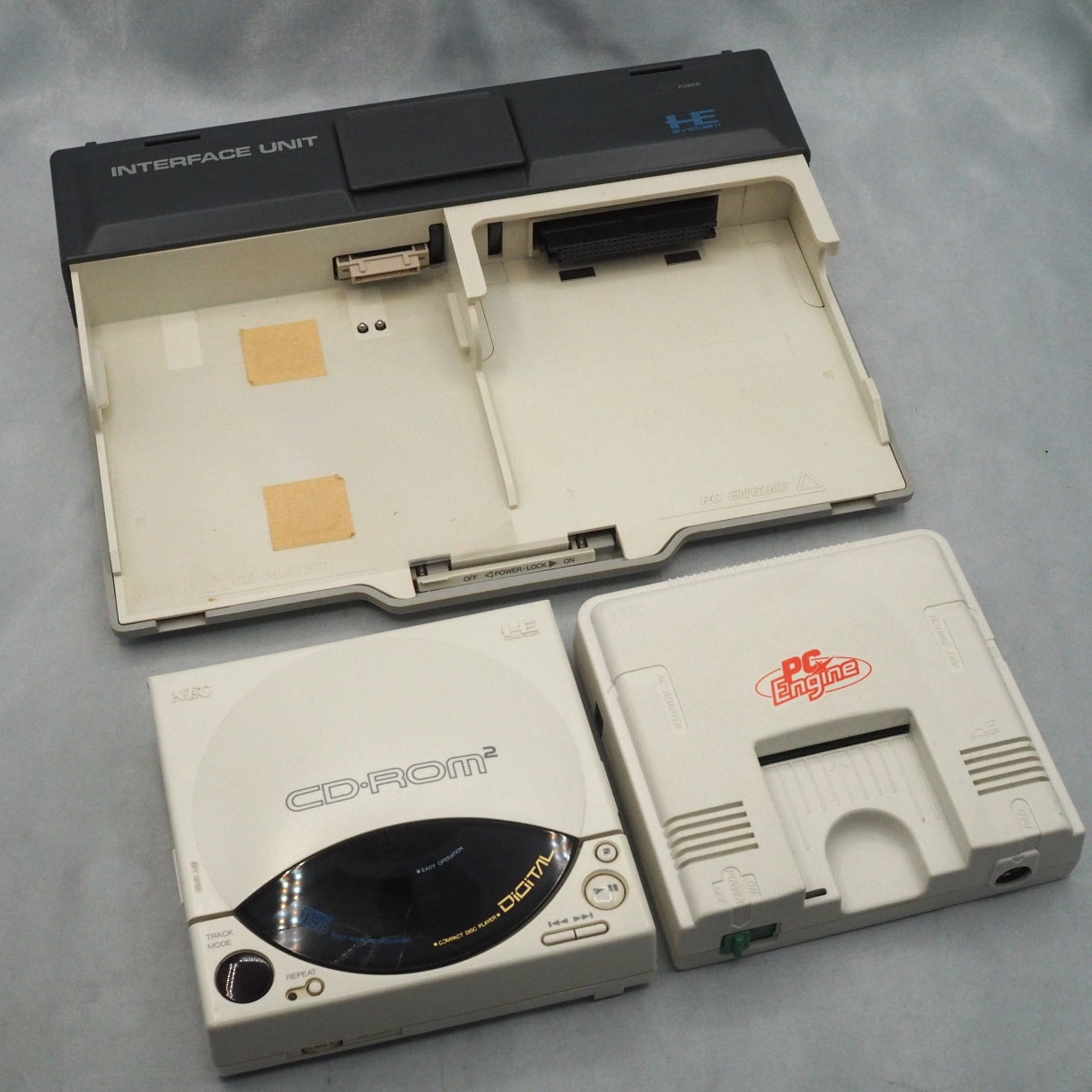 PC Engine INTERFACE UNIT IFU-30 CD-ROM2 PC Engine + SUPER SYSTEM CARD